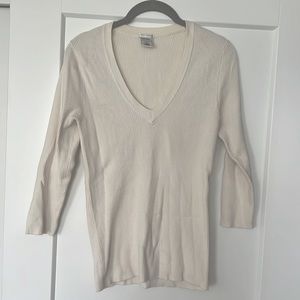 Old Navy M ‘perfect fit’ stretch ribbed sweater, three-quarter length sleeves